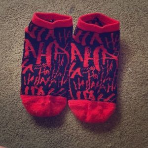 Hot Topic red joker laughter socks